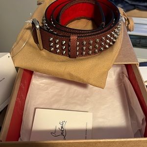 Christian louboutin lamb skin belt new.
